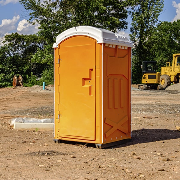 how often are the porta potties cleaned and serviced during a rental period in Del Rio California